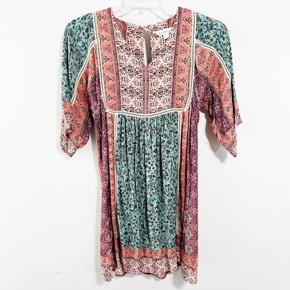 Sundance boho floral patchwork dress size xs
